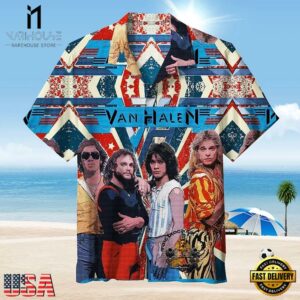 Van Halen Music Band Vintage Vibes Hawaiian Shirt