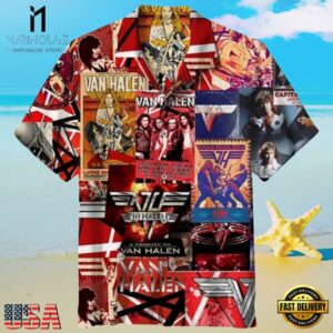 Van Halen Rock Band Collectible Hawaiian Shirt