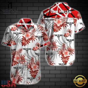 Van Halen Tropics Rock Band Hawaiian Shirt