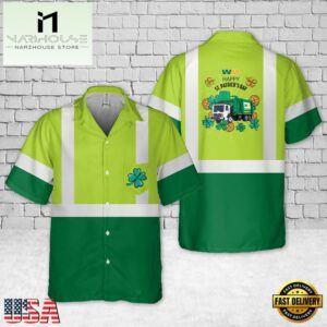 Waste Management St Patrick's Day Pocket Hawaiian Shirt