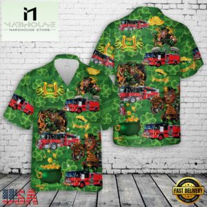 Westborough Fire Department, Massachusetts St Patrick's Day Hawaiian Shirt