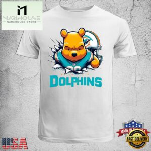 Winnie The Pooh Dolphins NFL Unisex T-Shirt