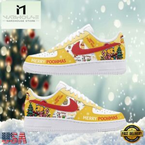 Winnie The Pooh Merry Christmas Air Force 1 Shoes