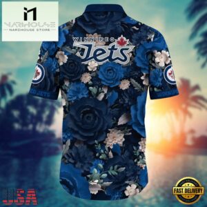Winnipeg Jets NHL Blue Hawaiian Shirts