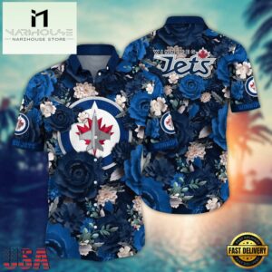 Winnipeg Jets NHL Blue Hawaiian Shirts