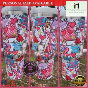 90's Valentine 40oz Tumbler 90's Cartoon 40 oz Tumbler - 40oz Tumbler with Handle