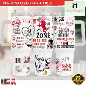 Anti Valentines Quotes 40oz Tumbler Valentines Quencher Tumbler - 40oz Tumbler with Handle