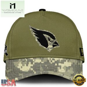 Arizona Cardinals 2024 Salute to Service Club Green Camo Cap Gift For Veteran