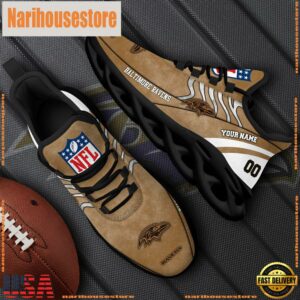 Baltimore Ravens NFL Clunky Shoes For Fans Custom Name And Number