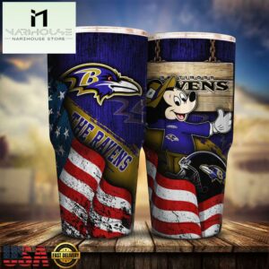 Baltimore Ravens NFL Mickey Mouse Disney Tumbler