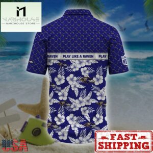 Baltimore Ravens NFL Palm Leaves Hawaiian Shirt