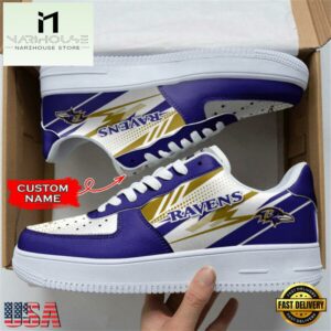 Baltimore Ravens NFL Personalized Air Force 1 Shoes