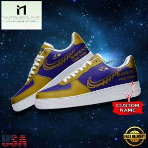 Baltimore Ravens NFL Personalized Air Force Sneaker
