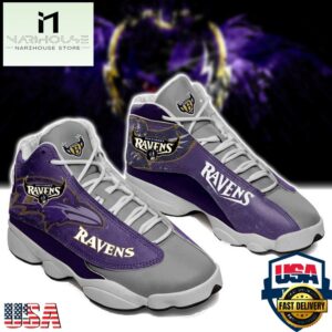 Baltimore Ravens NFL Ver 1 Air Jordan 13 Sneaker - Gift For Fans