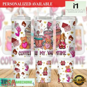 Bear 40oz Tumbler Bear Valentine 40oz Tumbler - 40oz Tumbler with Handle