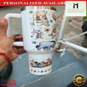 Bear tumbler 40 oz Pooh tumbler valentines gift stainless steel - 40oz Tumbler with Handle