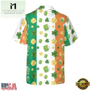 Beer Shamrock And Coin St Patrick'S Day Hawaiian Shirt