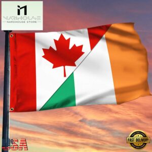 Canada Ireland Grommet House And Garden Flag