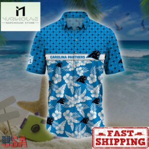 Carolina Panthers NFL Palm Leaves Hawaiian Shirt