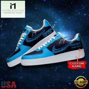 Carolina Panthers NFL Personalized Air Force Sneaker