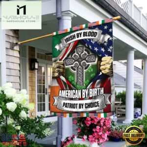 Celtic Cross Irish By Blood American By Birth Patriot By Choice House And Garden Flag