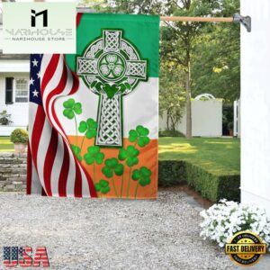 Celtic Cross, Saint Patrick’s Day House And Garden Flag
