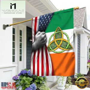 Celtic Trinity Irish American House And Garden Flag