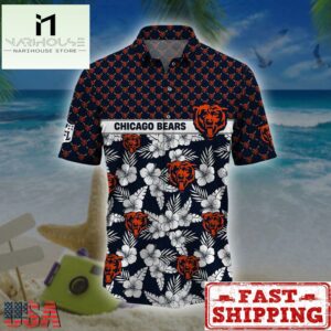 Chicago Bears NFL Palm Leaves Hawaiian Shirt