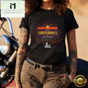 City of Super Bowl LIX NFL New Orleans Black T Shirt