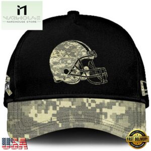 Cleveland Browns 2024 Salute to Service Club Black Camo Cap Gift For Veteran