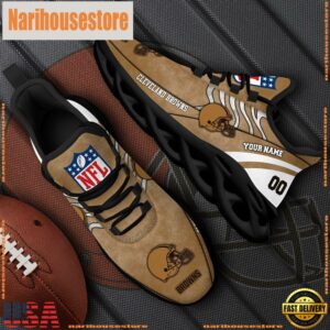 Cleveland Browns NFL Clunky Shoes For Fans Custom Name And Number