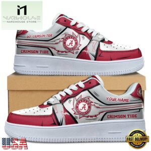 Custom Name Alabama Crimson Tide Air Force 1 Shoes