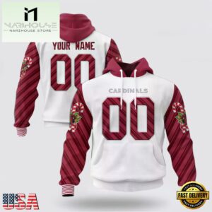 Custom Name And Number NFL Arizona Cardinals Christmas Spirit All Over Print Hoodie Shirt