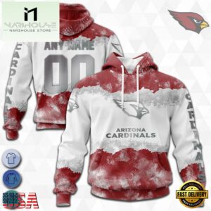 Custom Name And Number NFL Arizona Cardinals Color Christmas 3D Hoodie Shirt