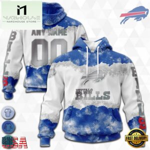 Custom Name And Number NFL Buffalo Bills Color Christmas 3D Hoodie Shirt