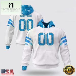 Custom Name And Number NFL Carolina Panthers Christmas Spirit All Over Print Hoodie Shirt