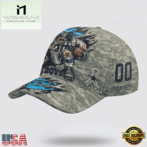 Custom Name And Number NFL Cowboys Camo Mascot Classic Baseball Cap