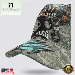 Custom Name And Number NFL Eagles Camo Mascot New Design Baseball Cap 11 Custom Name And Number NFL Eagles Camo Mascot Classic Baseball Cap