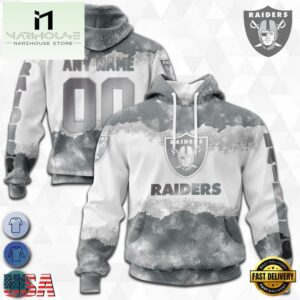 Custom Name And Number NFL Las Vegas Raiders Color Christmas 3D Hoodie Shirt