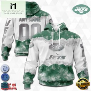 Custom Name And Number NFL New York Jets Color Christmas 3D Hoodie Shirt