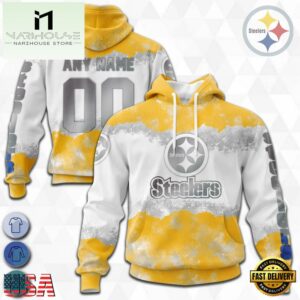 Custom Name And Number NFL Pittsburgh Steelers Color Christmas 3D Hoodie Shirt