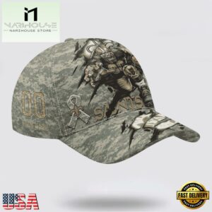 Custom Name And Number NFL Saints Camo Mascot New Design Baseball Cap 9 Custom Name And Number NFL Saints Camo Mascot Classic Baseball Cap