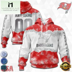 Custom Name And Number NFL Tampa Bay Buccaneers Color Christmas 3D Hoodie Shirt