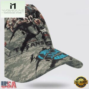 Custom Name And Number NFL Texans Camo Mascot Classic Baseball Cap
