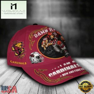 Custom Name Arizona Cardinals NFL Mascot Damn Right Sport Baseball Cap