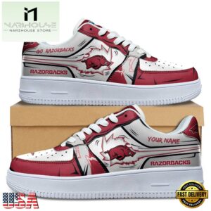 Custom Name Arkansas Razorbacks Air Force 1 Shoes