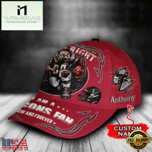 Custom Name Atlanta Falcons NFL Mascot Damn Right Sport Baseball Cap