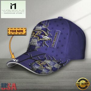 Custom Name Baltimore Ravens Classic Baseball Cap