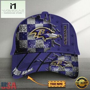 Custom Name Baltimore Ravens Classic Baseball Cap