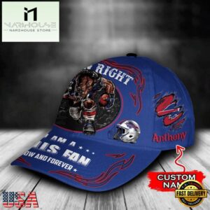 Custom Name Buffalo Bills NFL Mascot Damn Right Football Team Baseball Cap